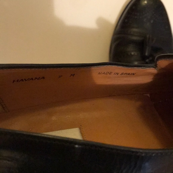 Mezlan black leather tassel loafers men’s 9 - Picture 6 of 6